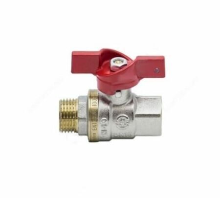 Кран шар AQUASFERA  В-Н 1/2" (15) белая бабочка 1104-01