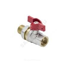 Кран шар AQUASFERA STANDART со сгоном В-Н 1/2" (15) белая бабочка 1107-01