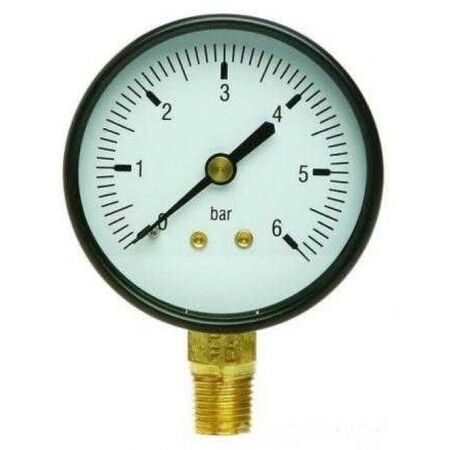 Манометр радиальный TIM / TAEN 6 атм (вертикальный)